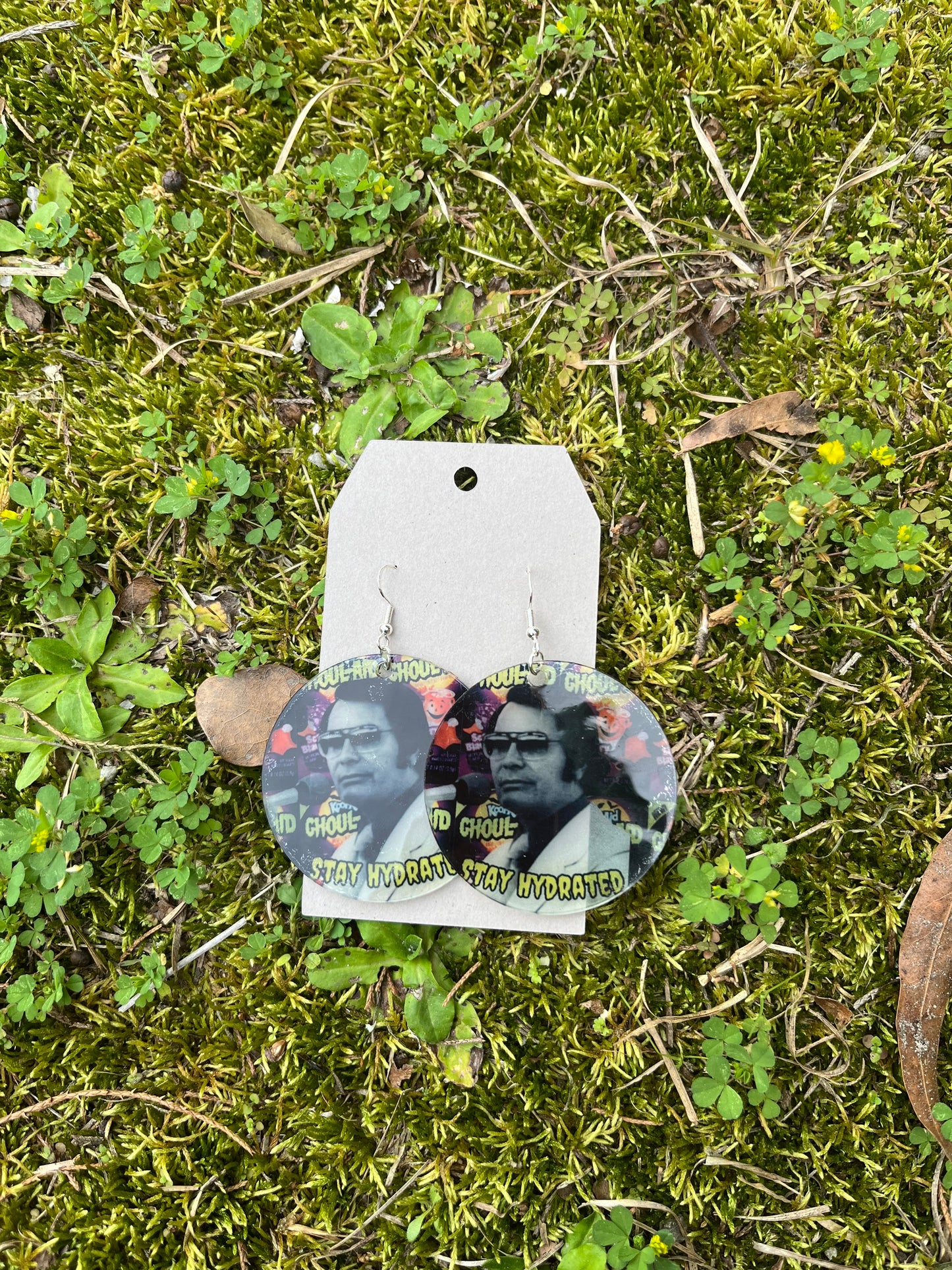 Stay Hydrated Jim Jones Acrylic Earrings
