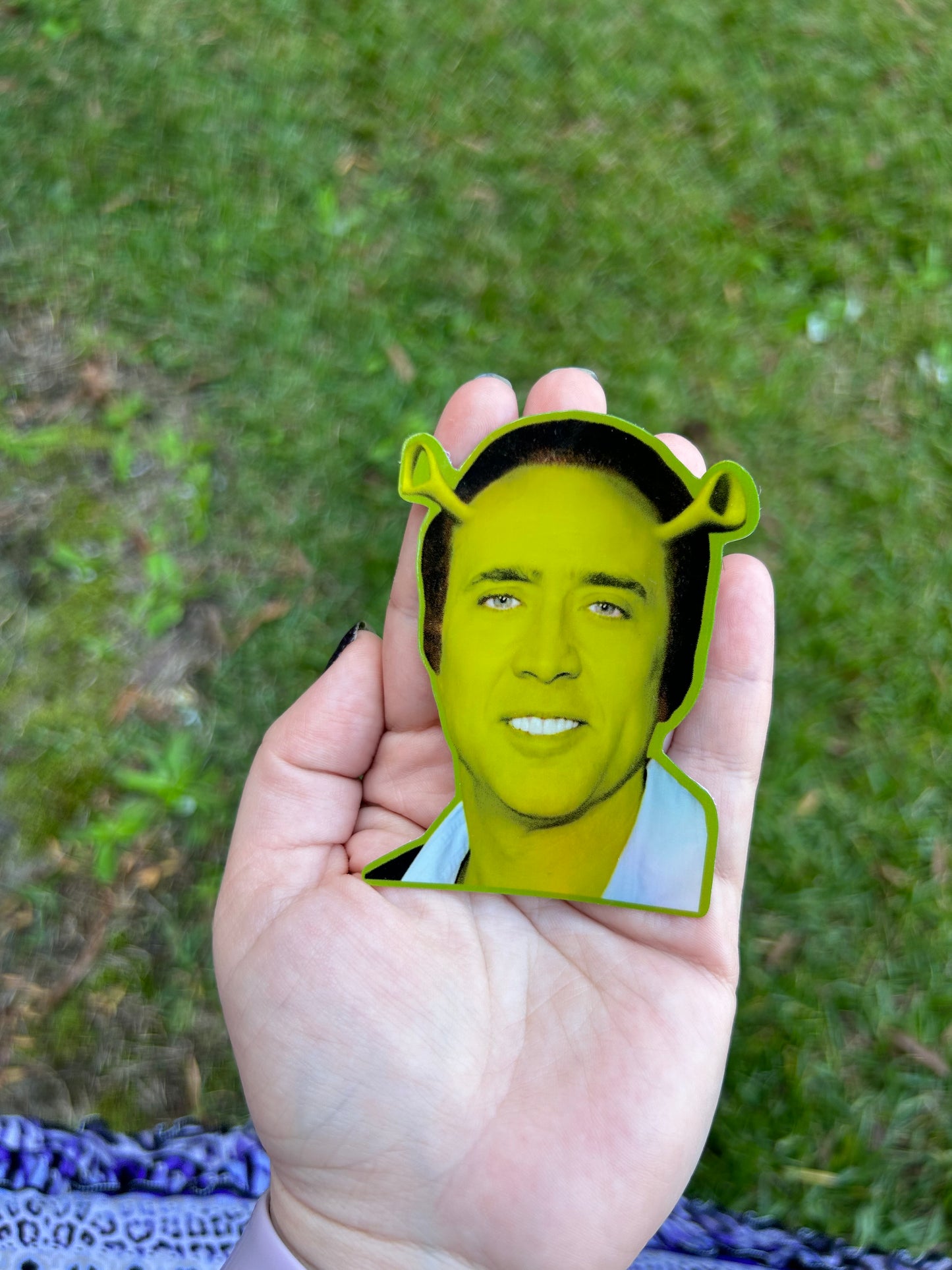 Shrekolas Cage Holographic Sticker