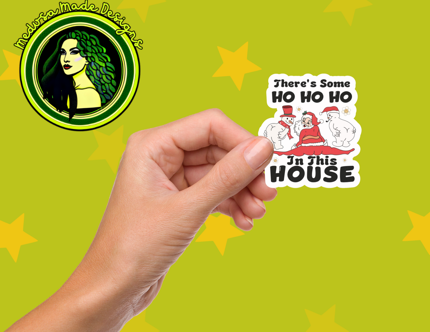 Ho Ho Ho In This House Holographic Sticker