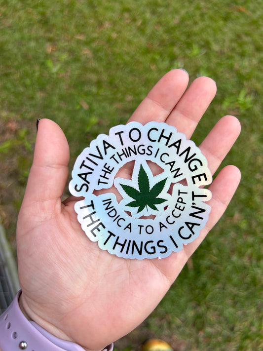 Sativa to change Holographic Sticker