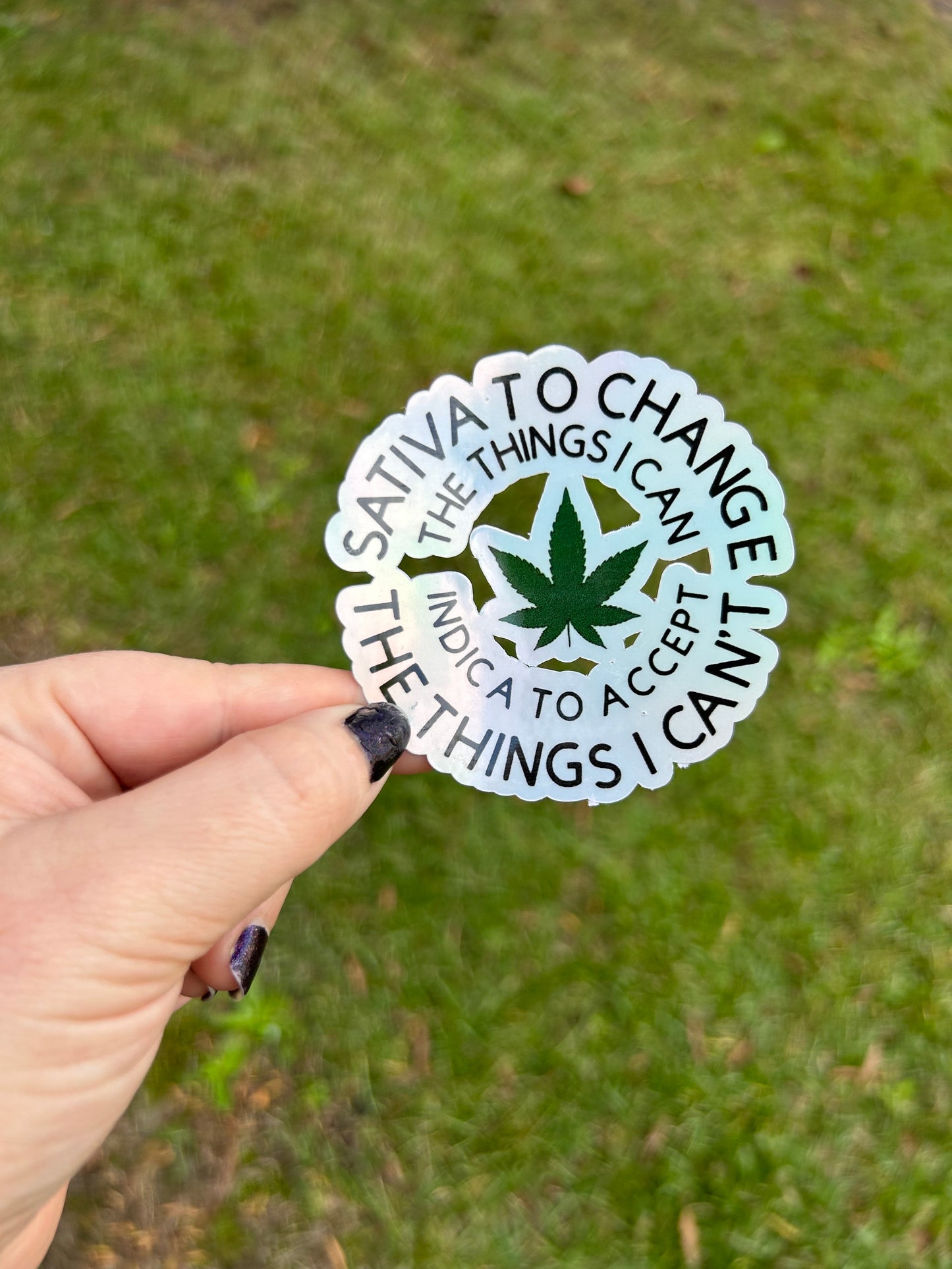 Sativa to change Holographic Sticker