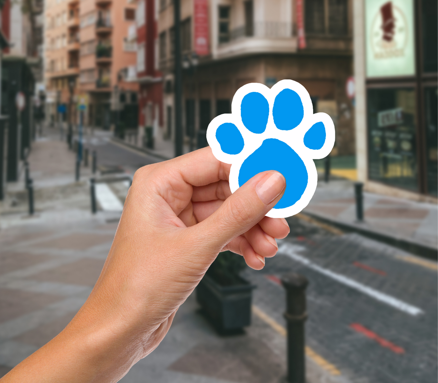 Clue Paw Print Holographic Sticker