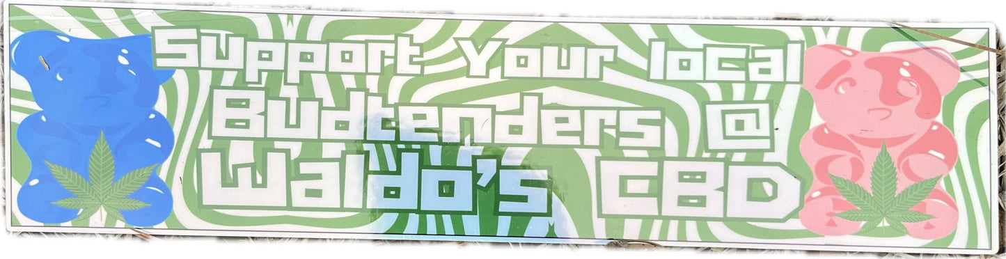 Support Your Local Budtender Holographic Bumper Sticker