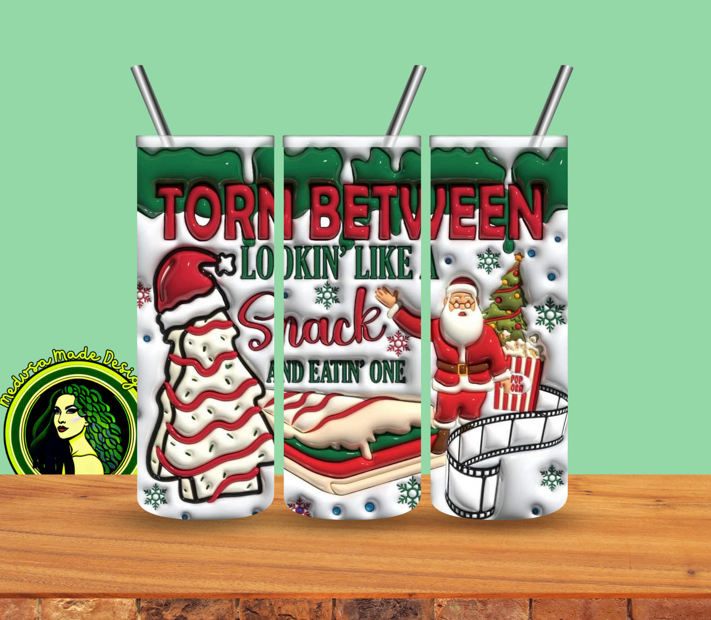 Torn Between Christmas Snacks 20oz Tumbler