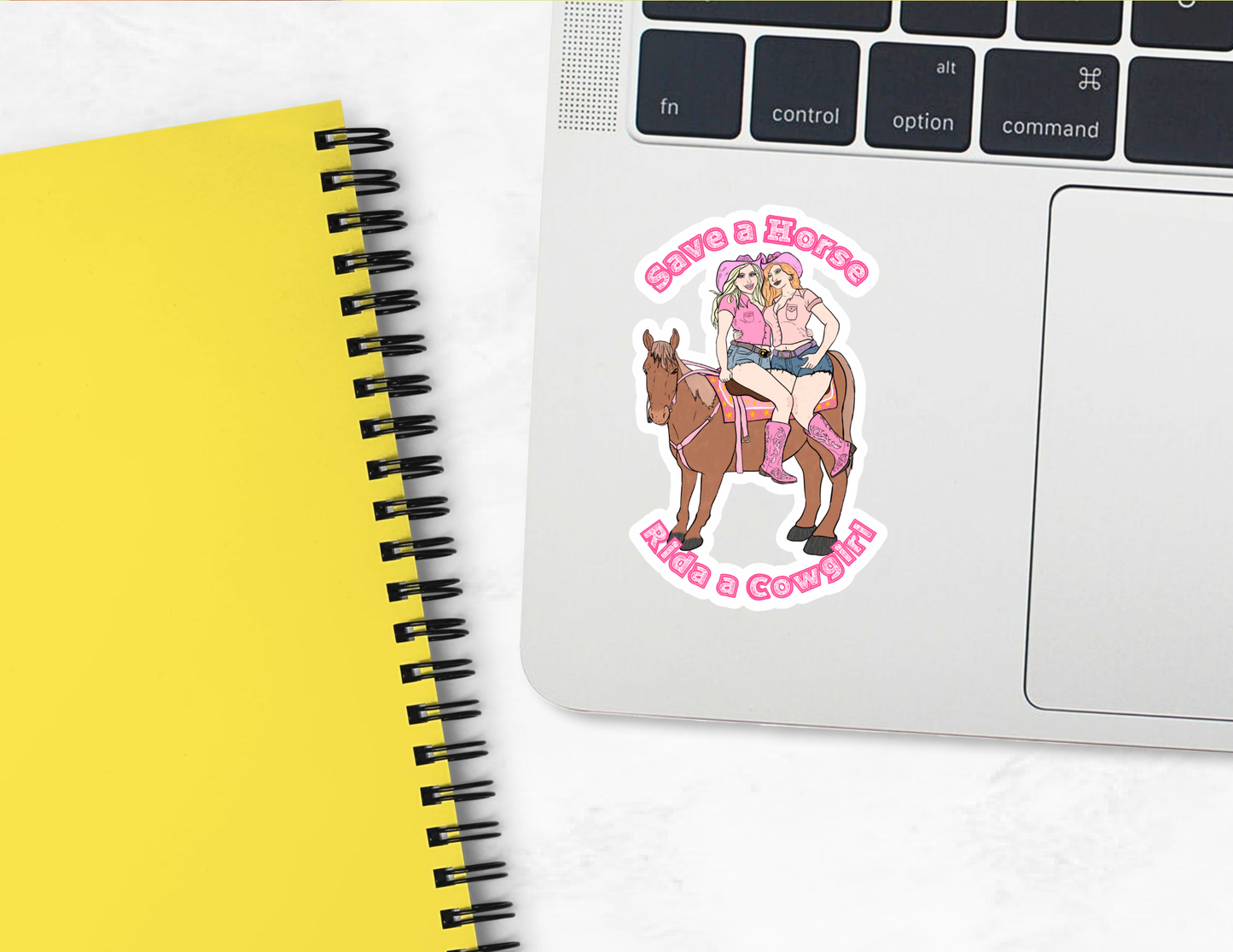 Save a Horse Ride a Cowgirl Holographic Sticker