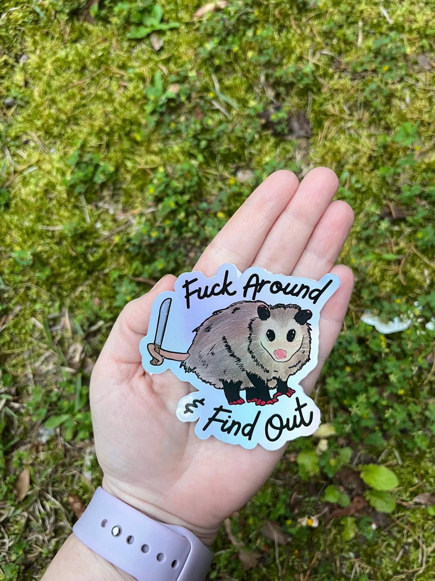 Fck Around And Find Out Holographic Sticker