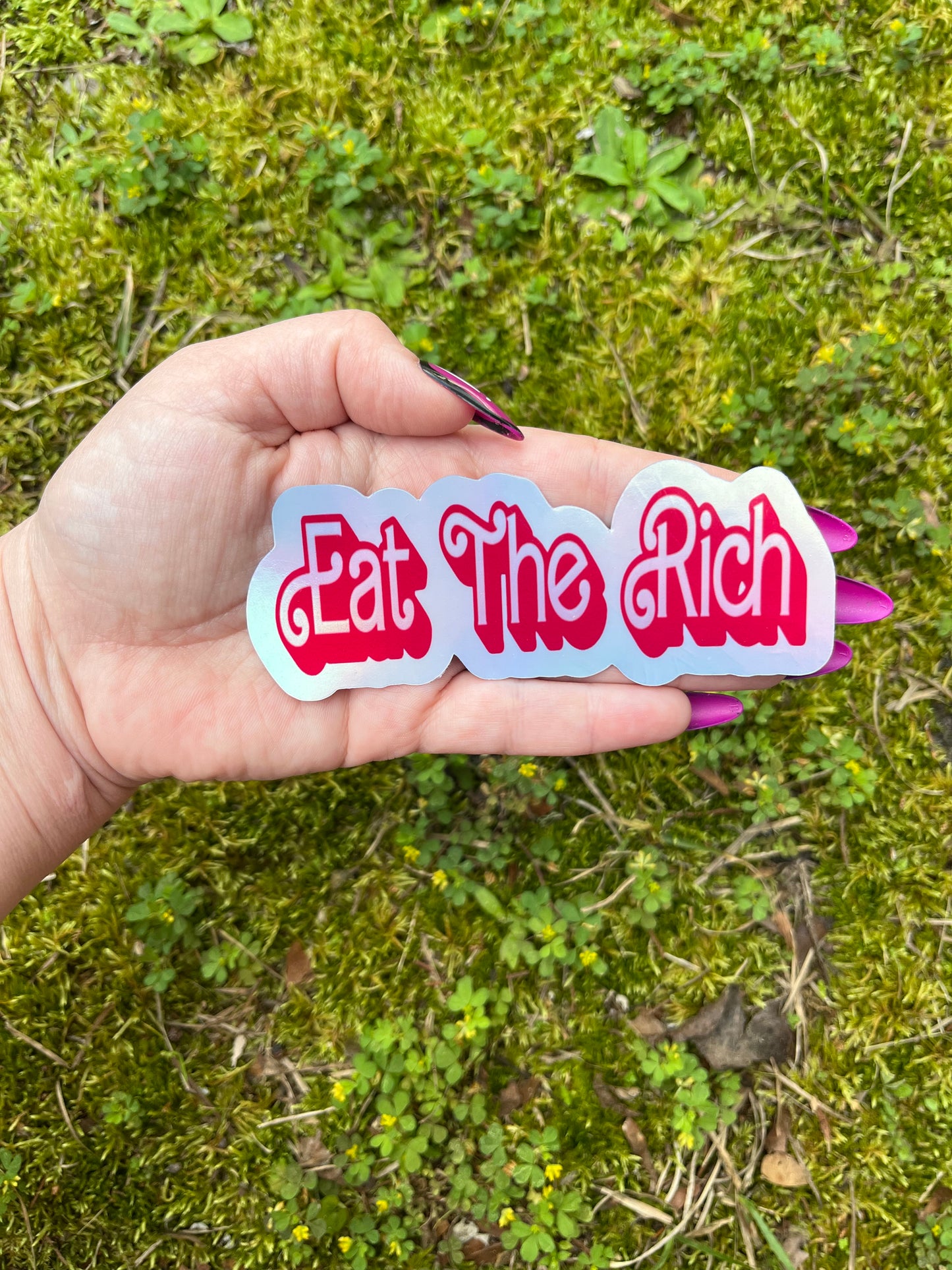 Eat the Rich Holographic Sticker