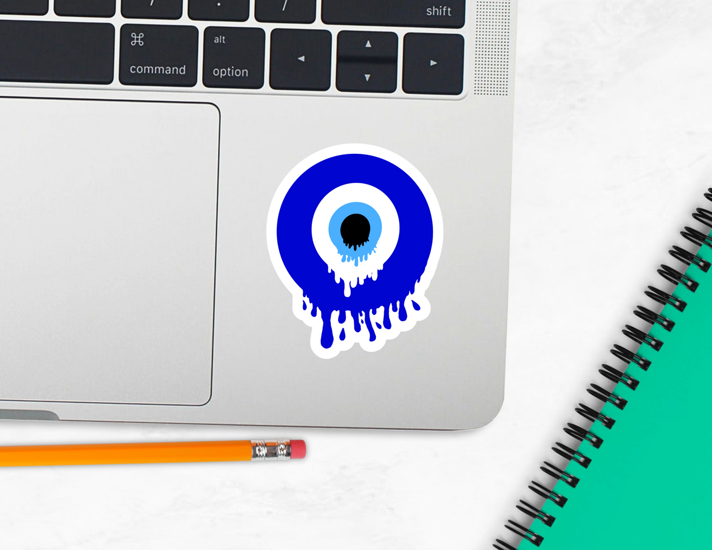 ‘Melting’ Evil Eye Holographic Sticker