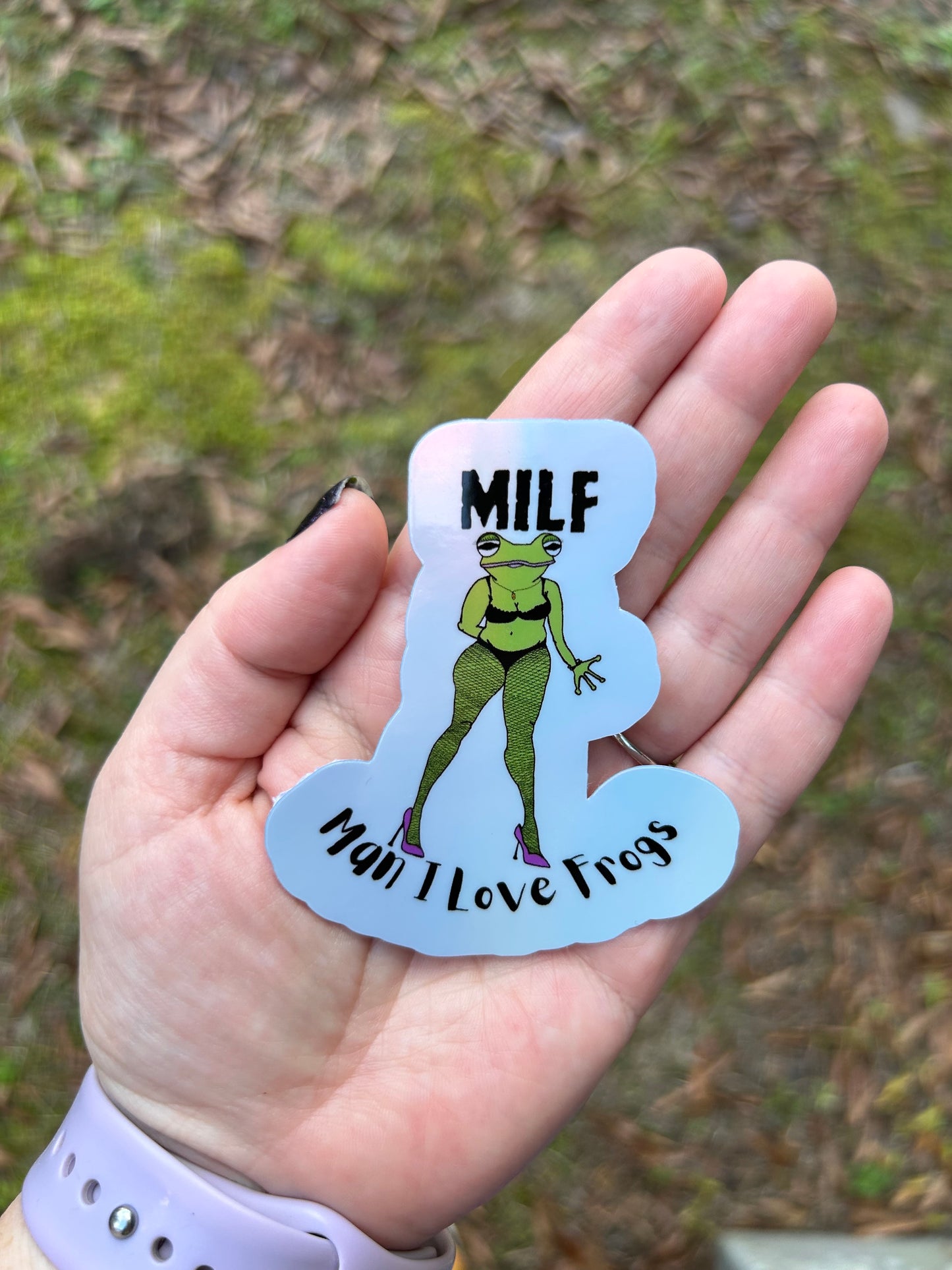 MILF Holographic sticker.