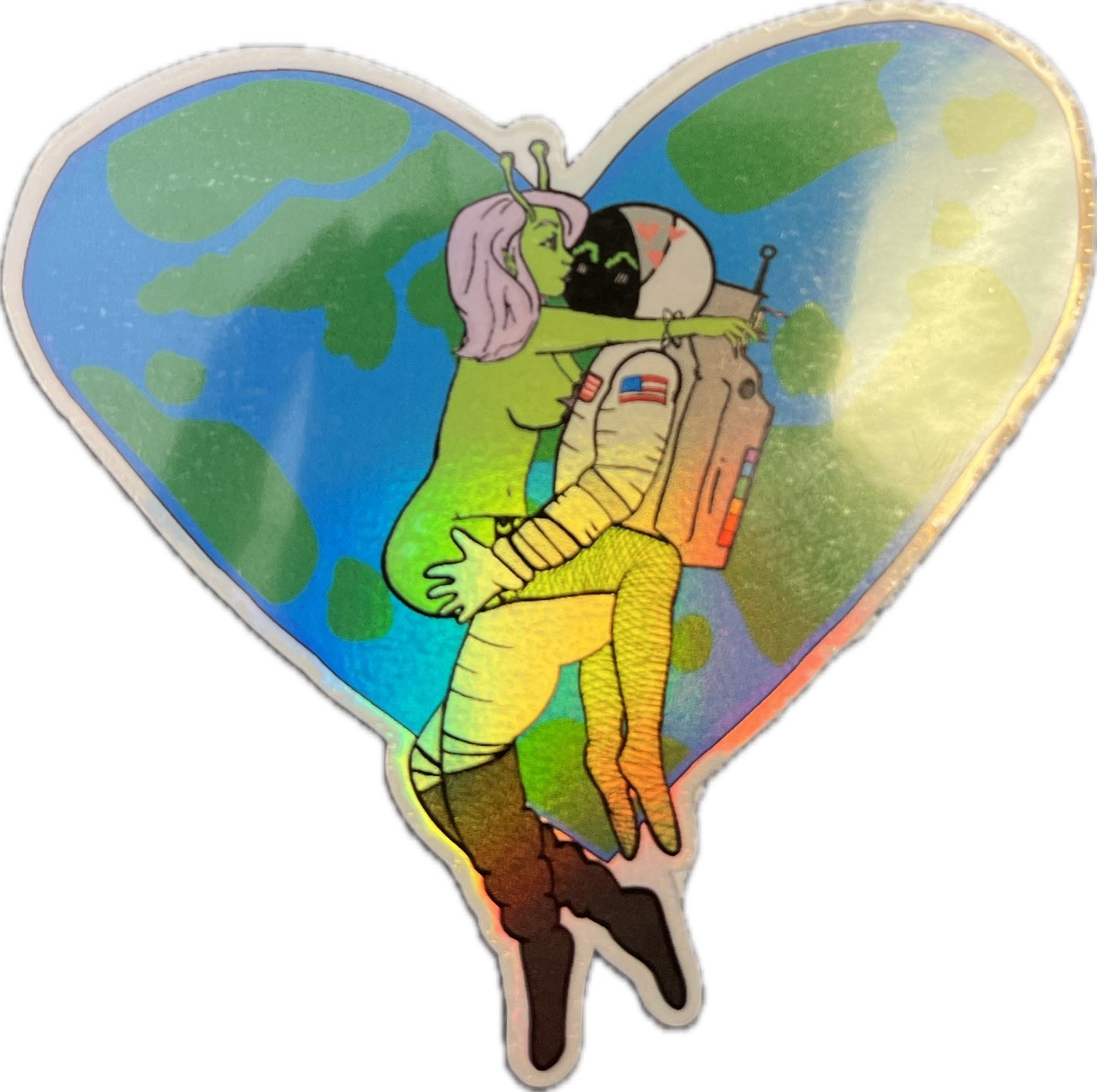 Galactic Love Holographic Sticker