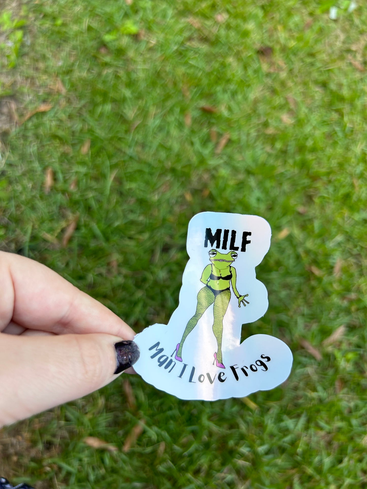 MILF Holographic sticker.