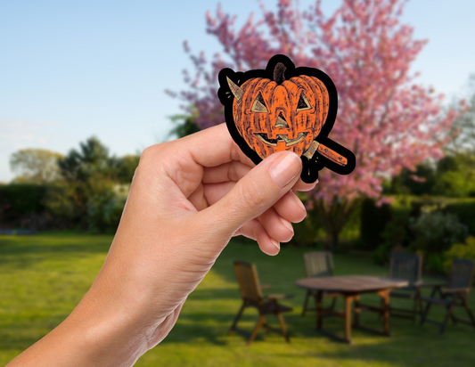 Pumpkin Heart Holographic Sticker