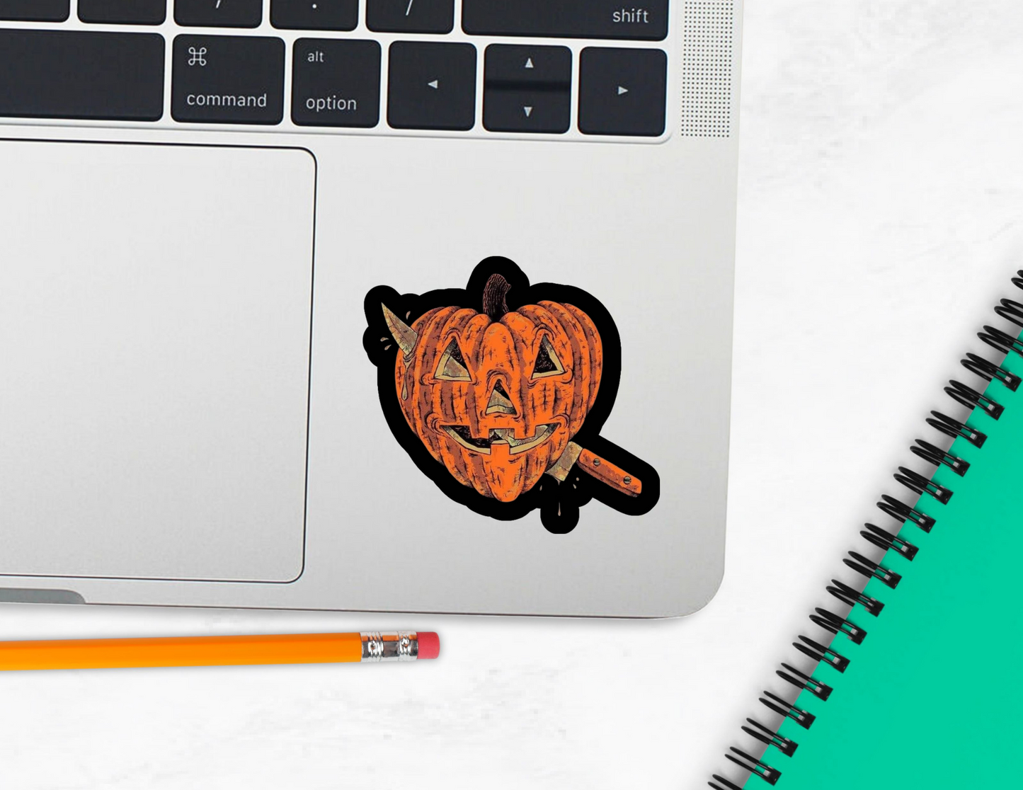 Pumpkin Heart Holographic Sticker