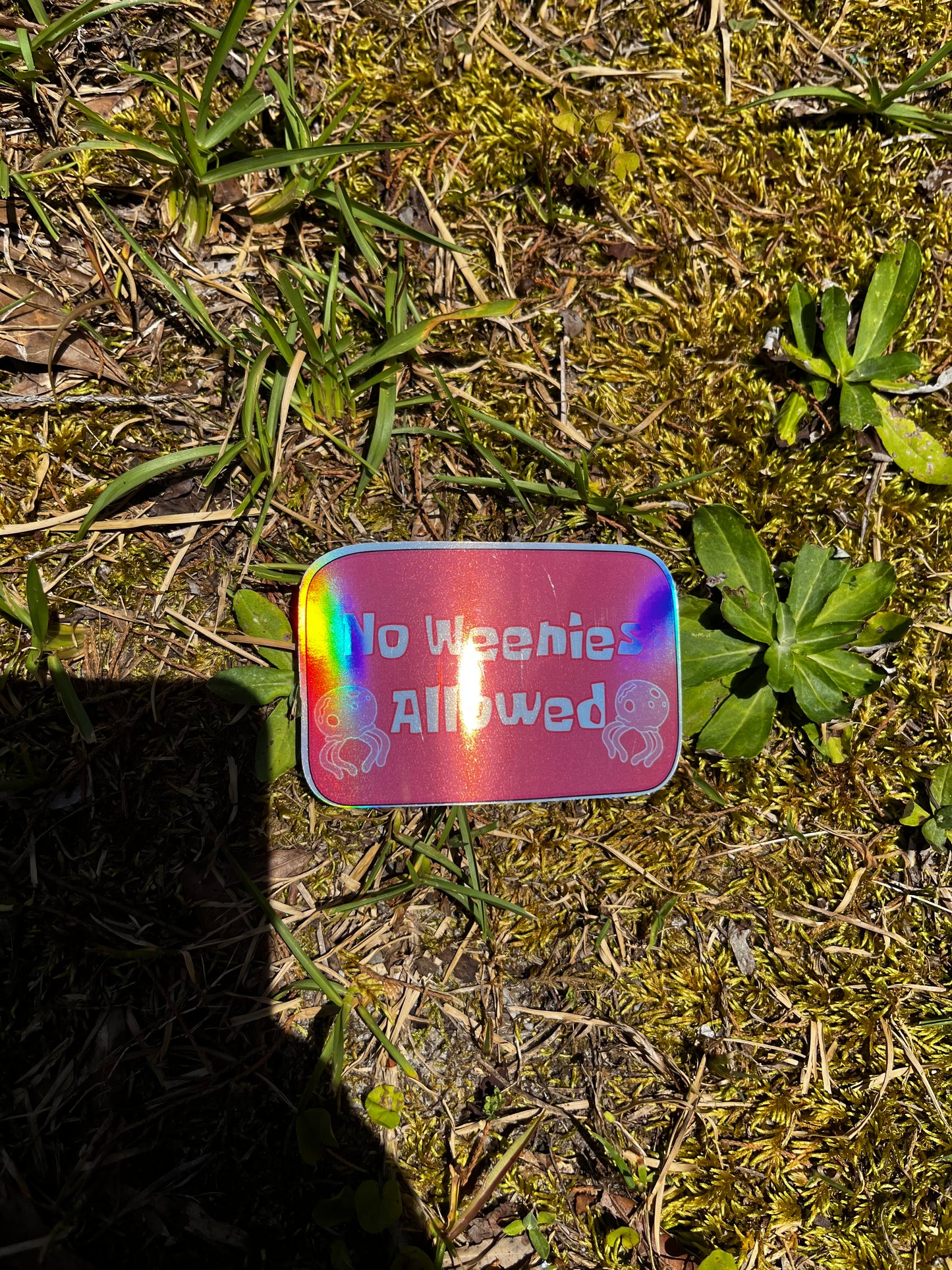 No Weenies Allowed Holographic Sticker