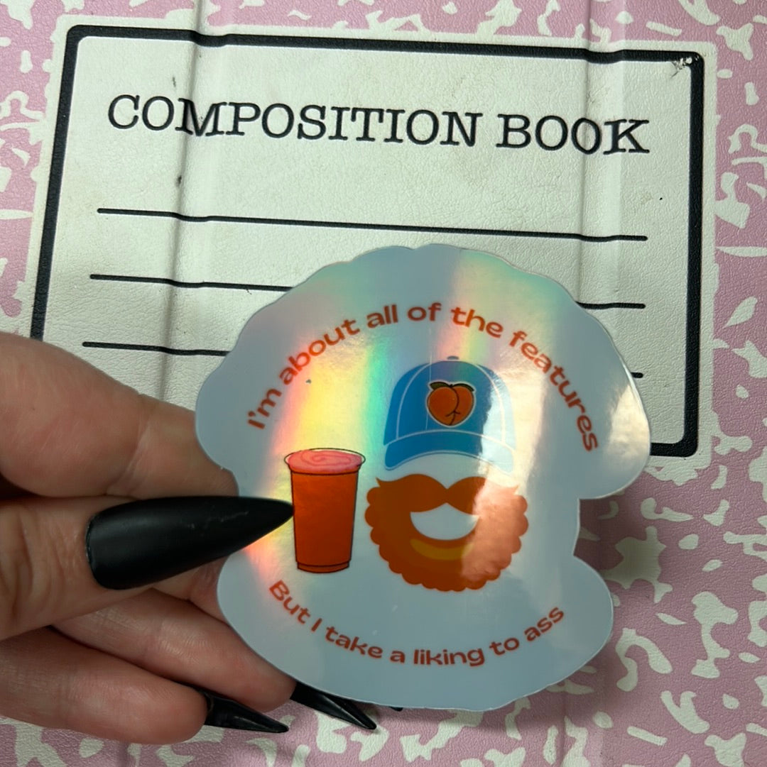 Take a liking to A$$ Holo Sticker