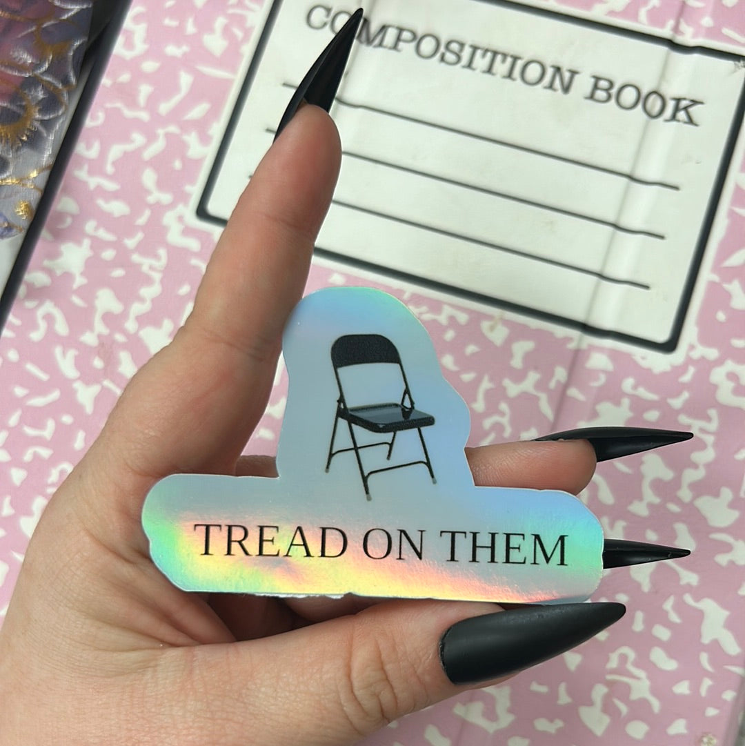 Chair Meme Holographic Sticker