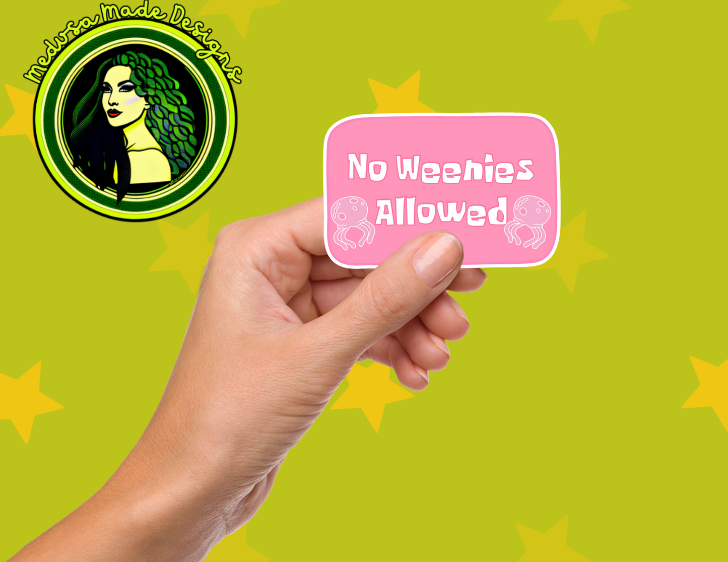 No Weenies Allowed Holographic Sticker