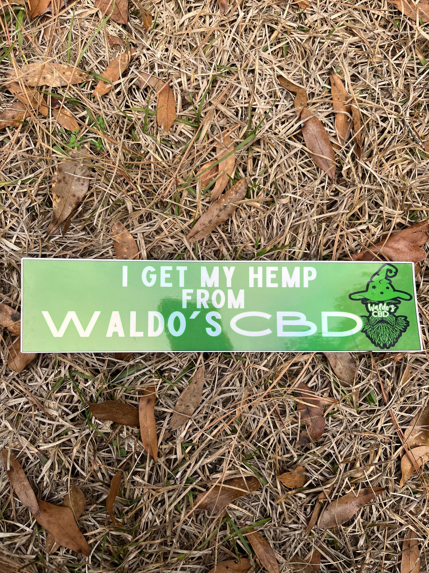 I Get My Hemp From Waldo’s CBD Holographic Bumper Sticker