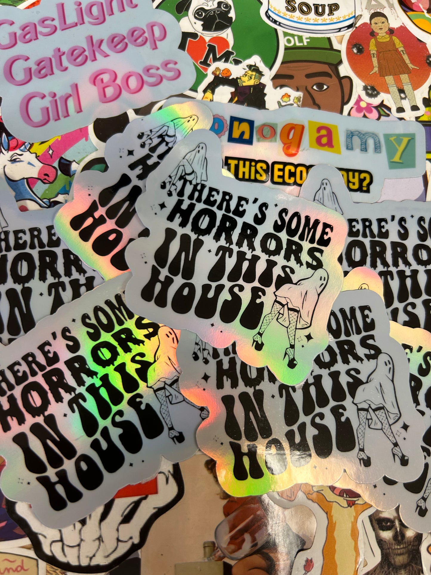 Horrors In This House Holographic Sticker