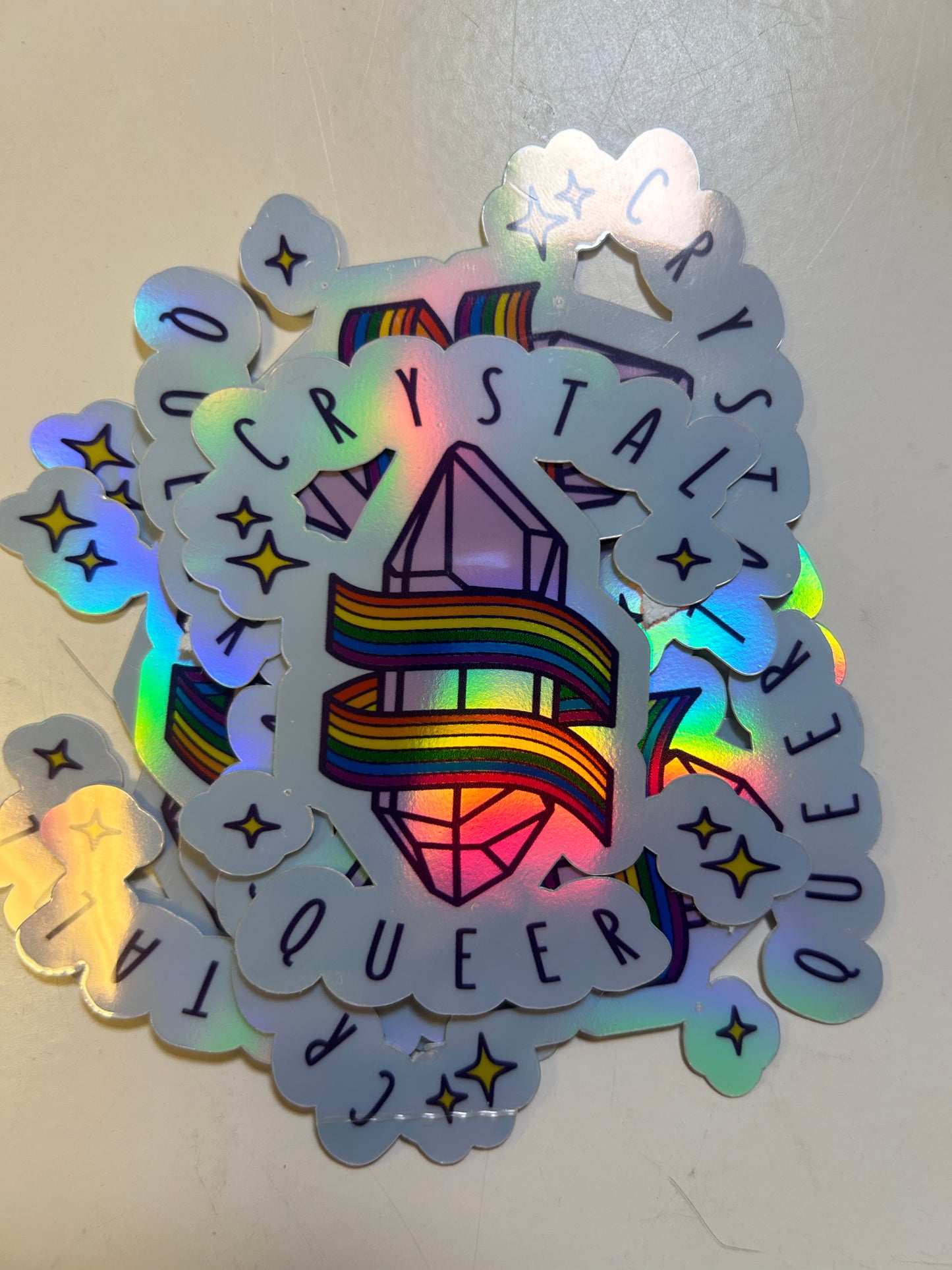 Crystal Queer Holographic Sticker