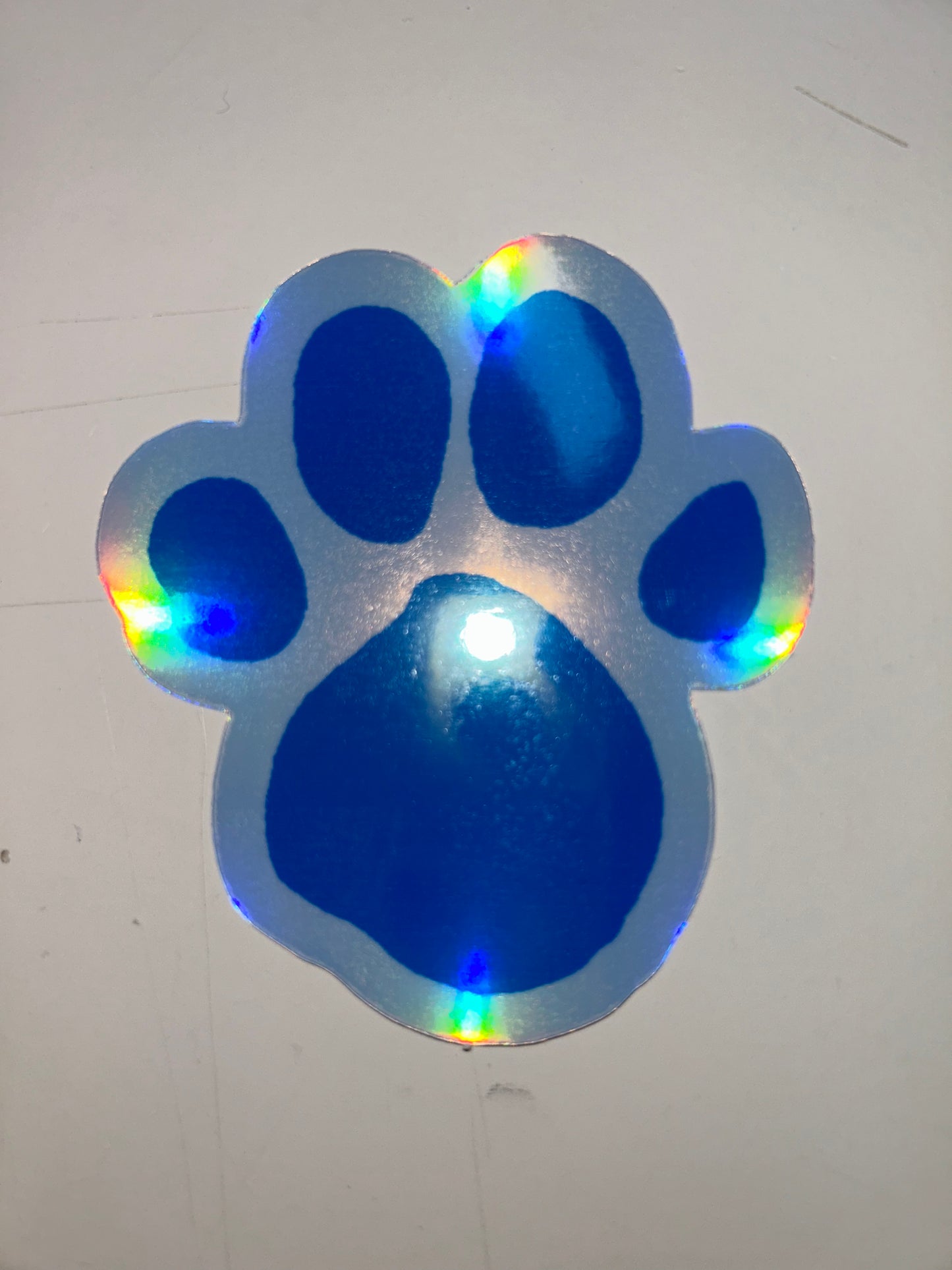 Clue Paw Print Holographic Sticker