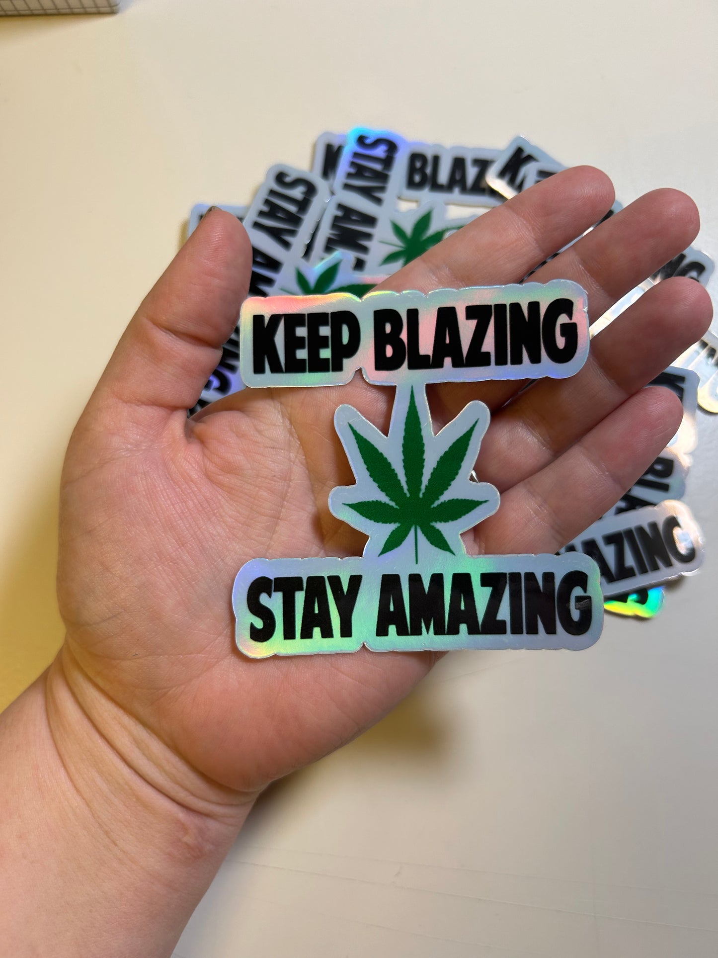 Keep Blazing Stay Amazing Holographic Sticker