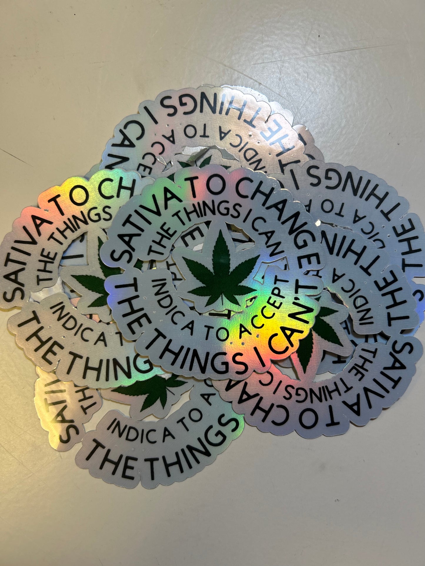 Sativa to change Holographic Sticker