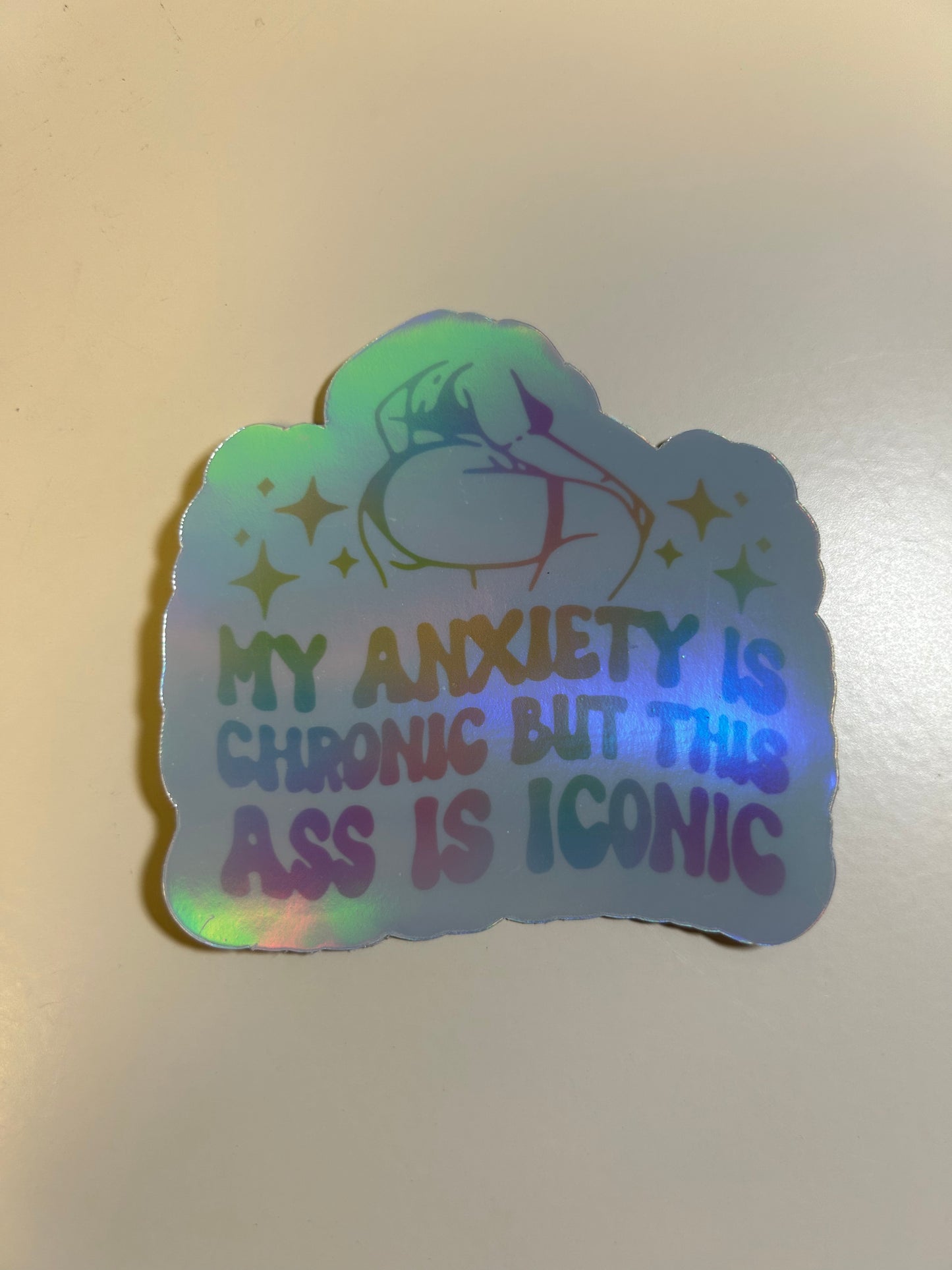 This Ass Is Iconic Holographic Sticker