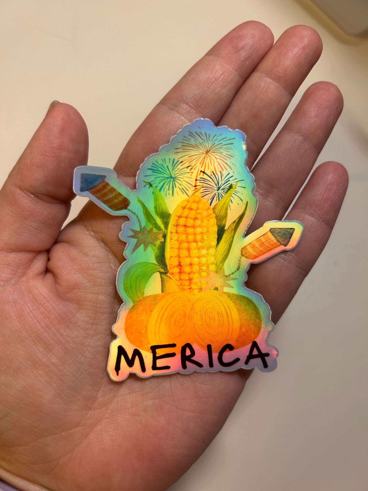 Merica Holographic Sticker