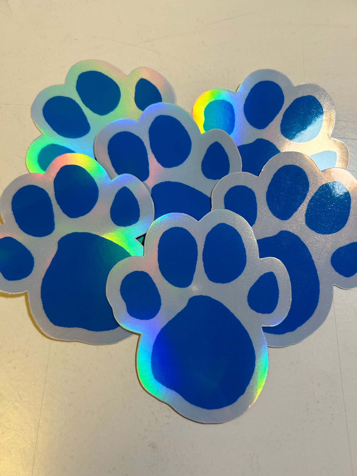 Clue Paw Print Holographic Sticker