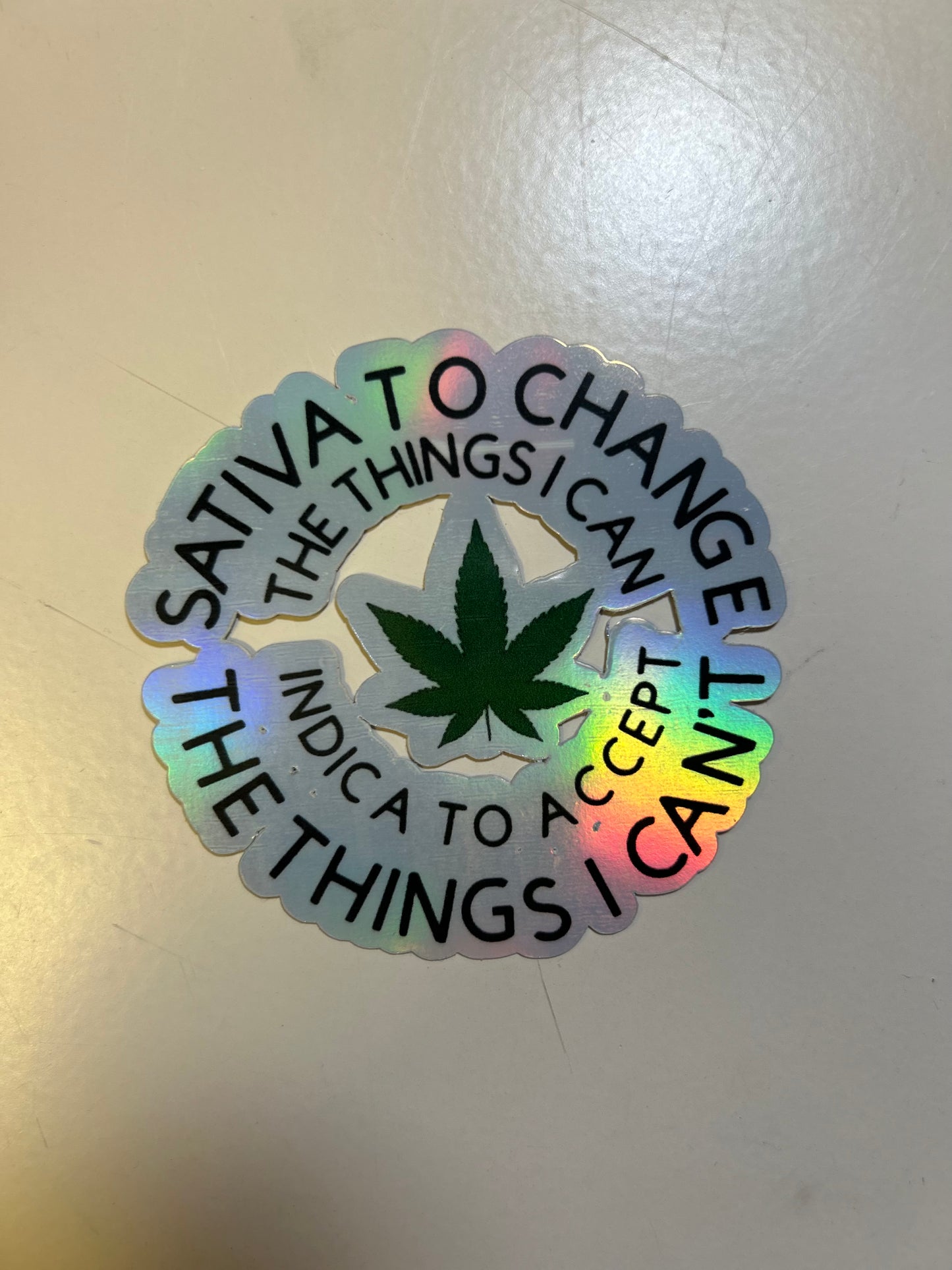 Sativa to change Holographic Sticker