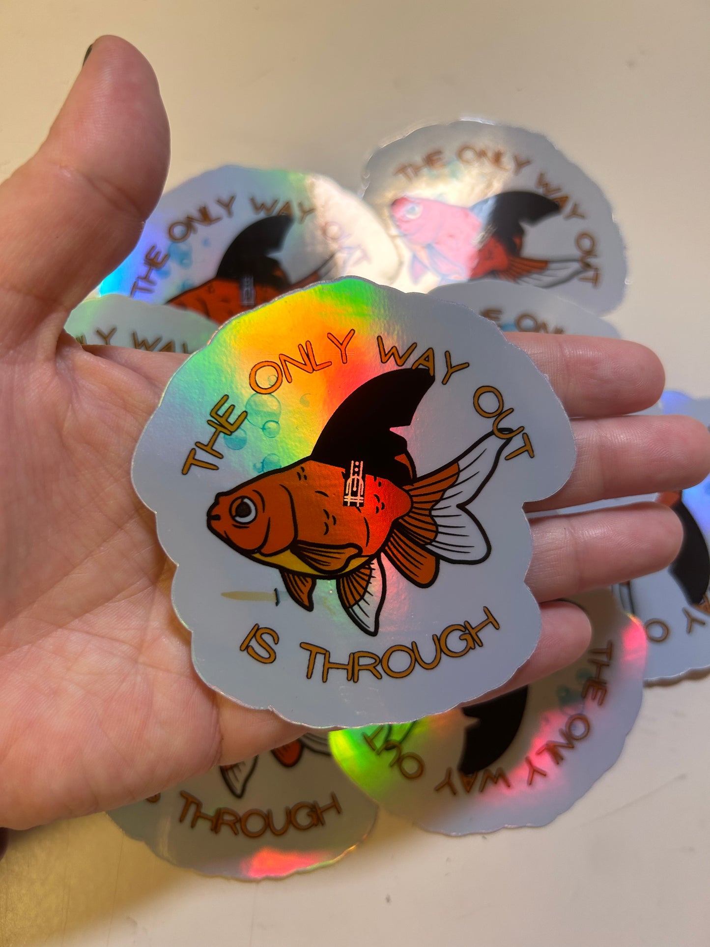 The Only Way Out Holographic Sticker